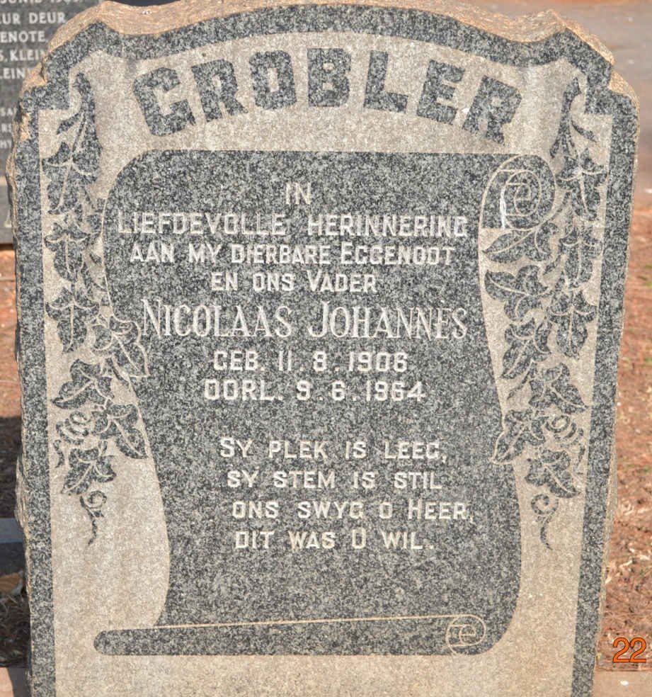 GROBLER Nicolaas Johannes 1906-1964