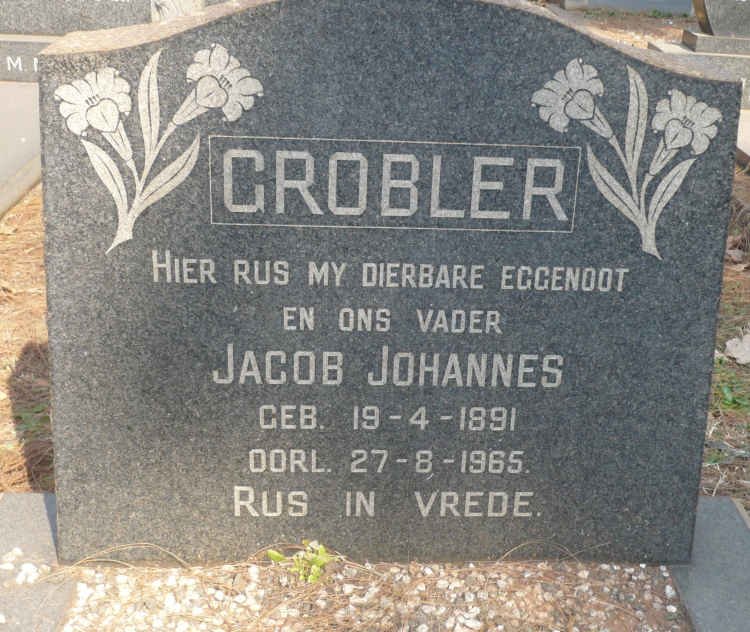GROBLER Jacob Johannes 1891-1965
