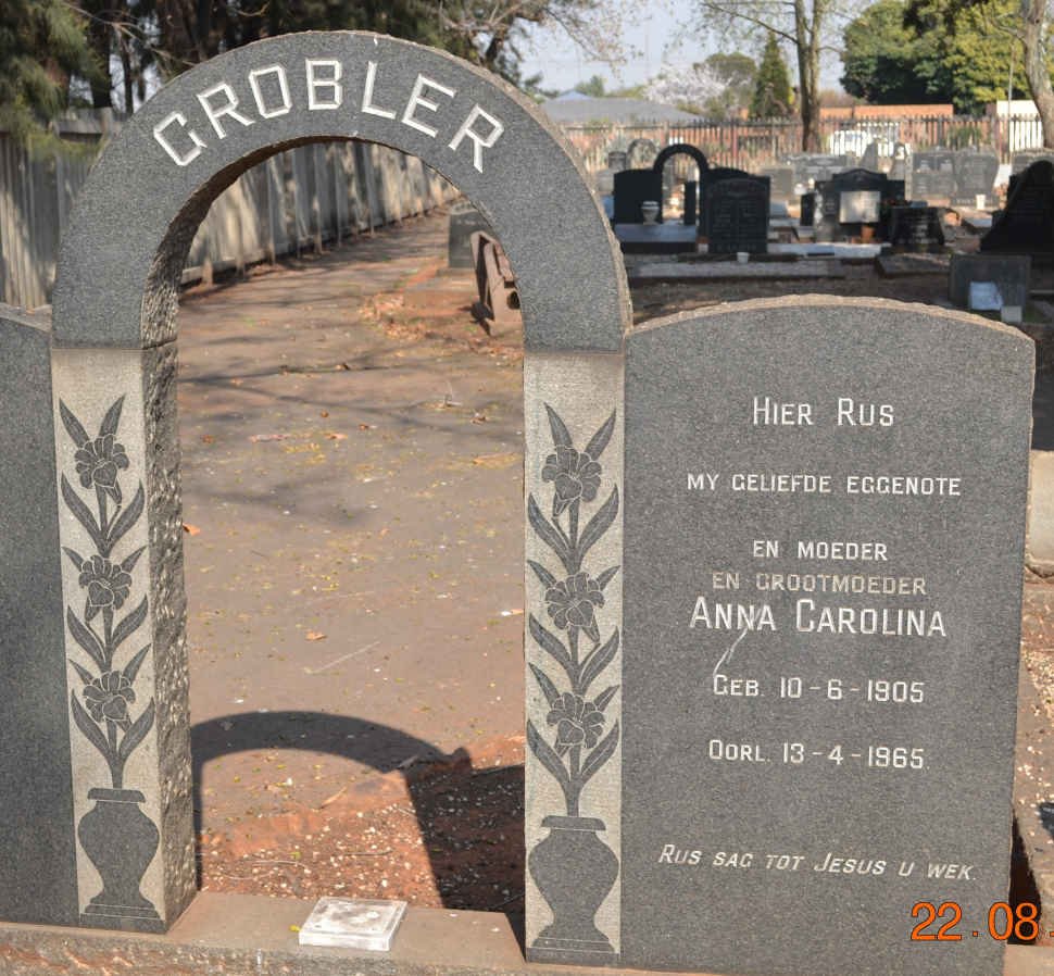 GROBLER Anna Carolina 1905-1965