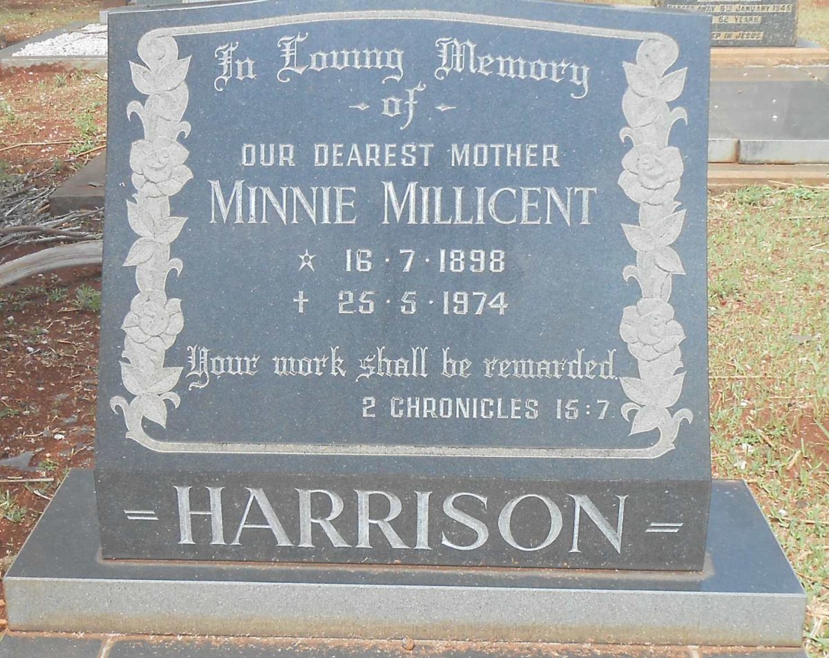 HARRISON Minnie Millicent 1898-1974