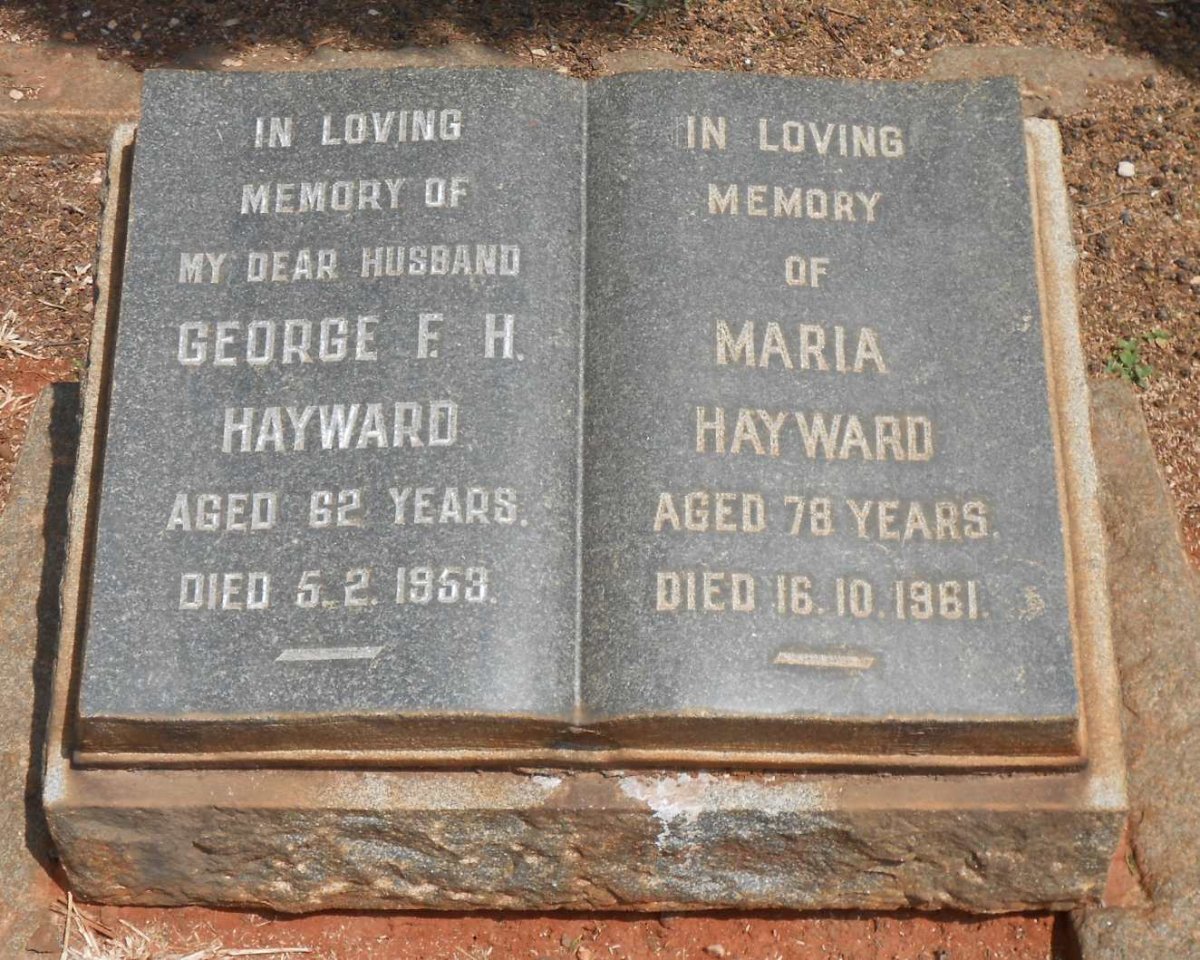HAYWARD George F.H. -1953 &amp; Maria -1961