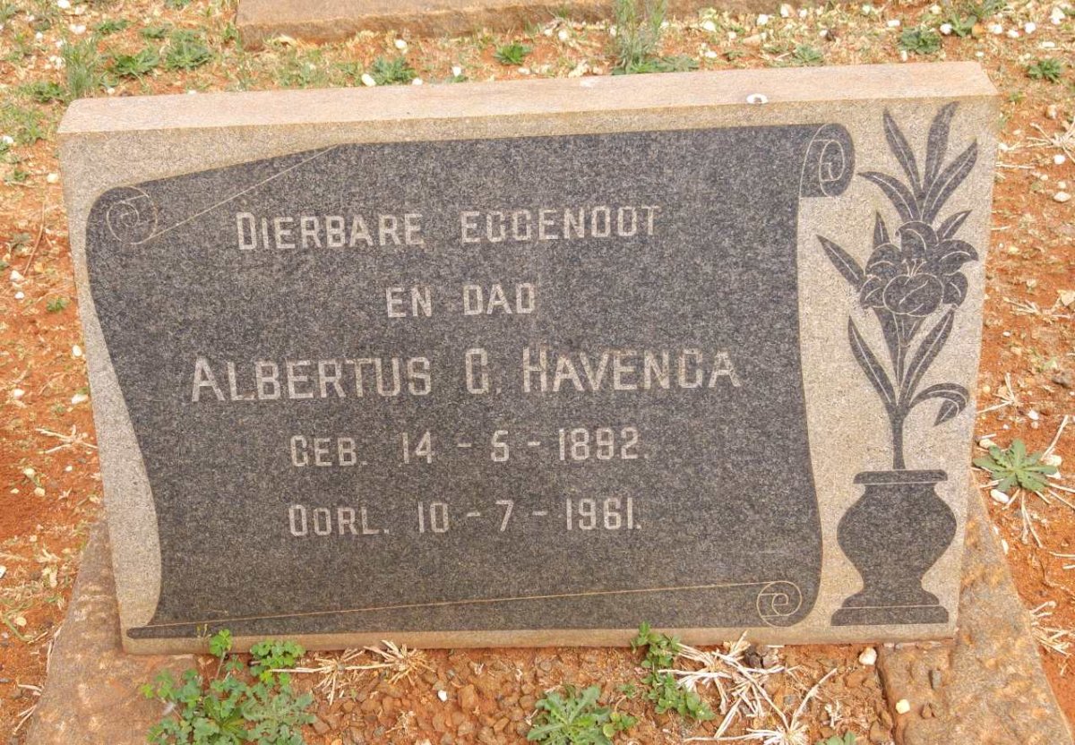 HAVENGA Albertus G. 1892-1961