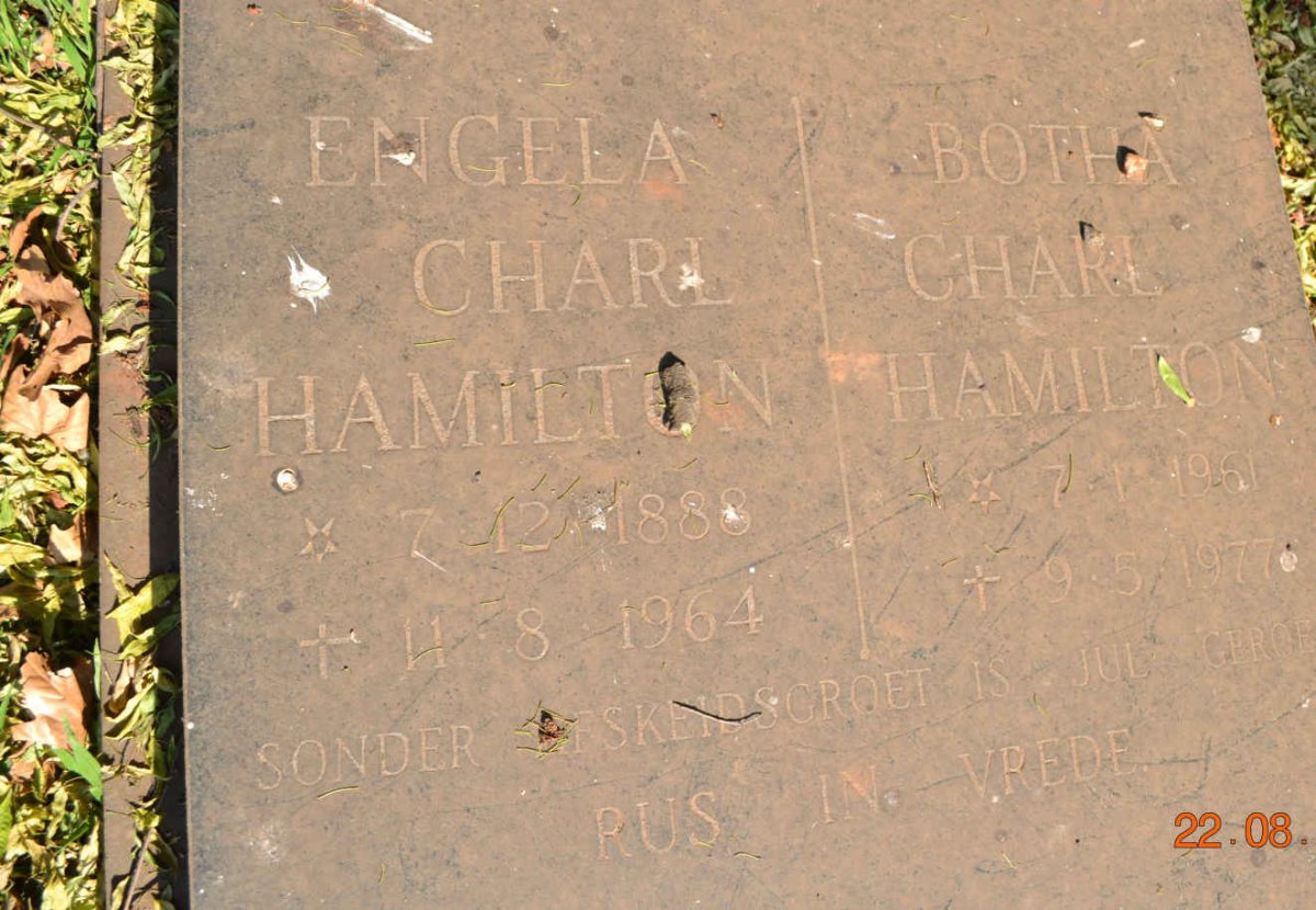 HAMILTON Engela Charl 1888-1964 :: HAMILTON Botha Charl 1961-1977