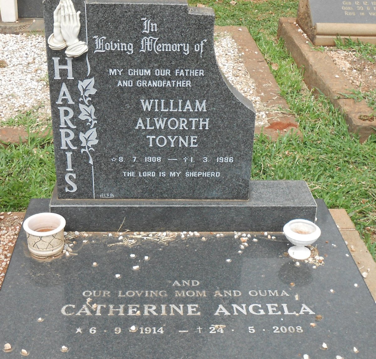 HARRIS William Alworth Toyne 1908-1996 &amp; Catherine Angela 1914-2008
