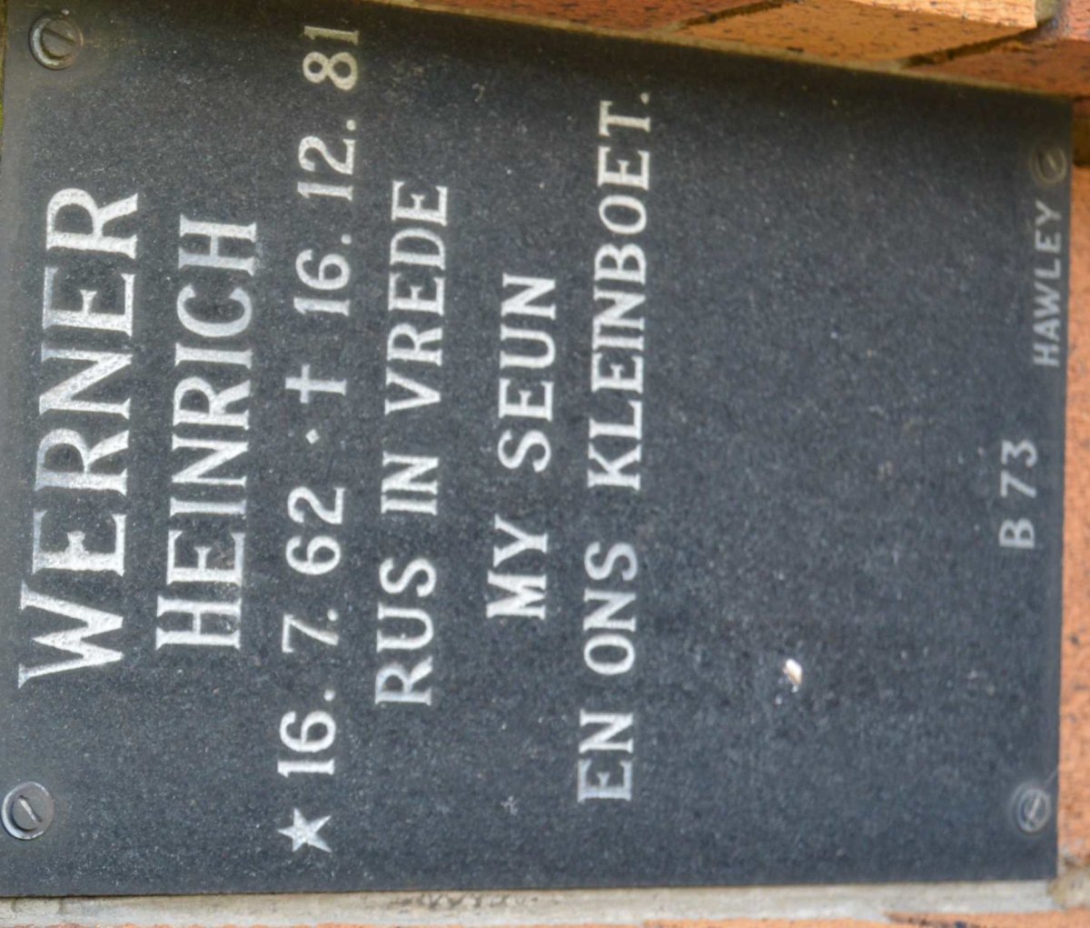 HEINRICH Werner 1962-1981