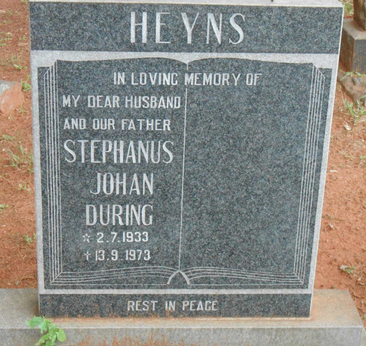 HEYNS Stephanus Johan During 1933-1973