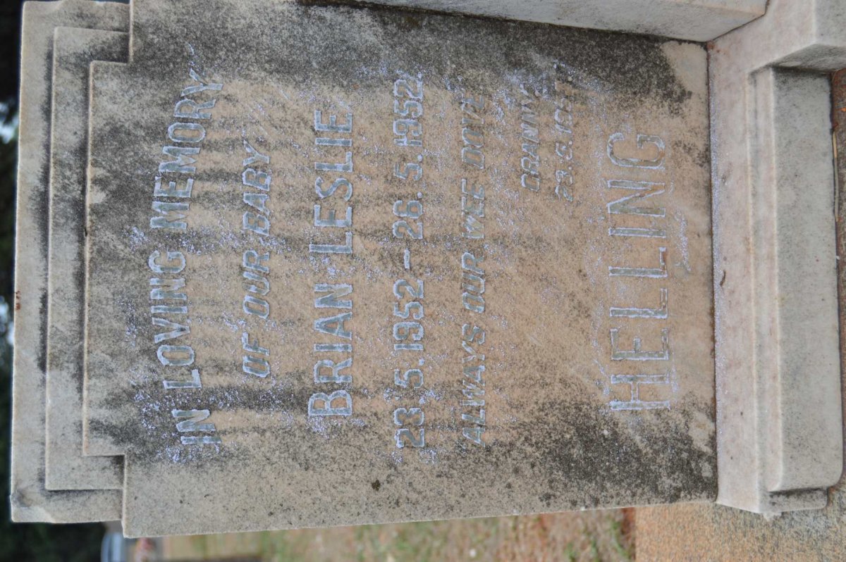 HELLING Brian Leslie 1952-1952