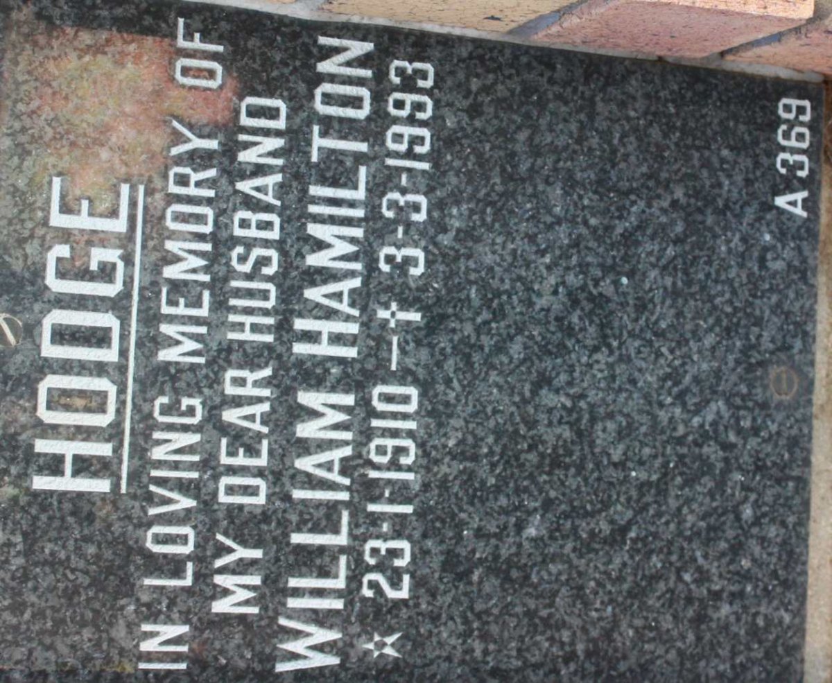 HODGE William Hamilton 1910-1993
