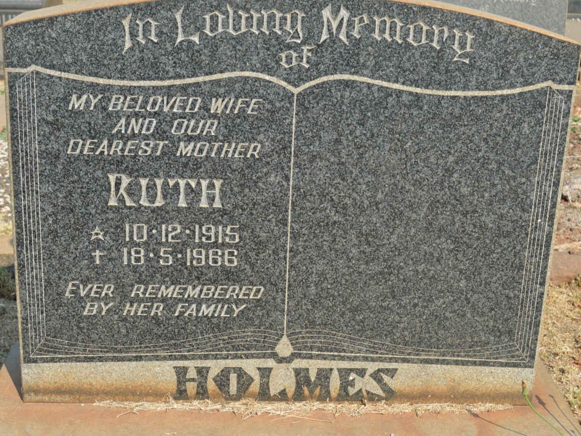 HOLMES Ruth 1915-1966