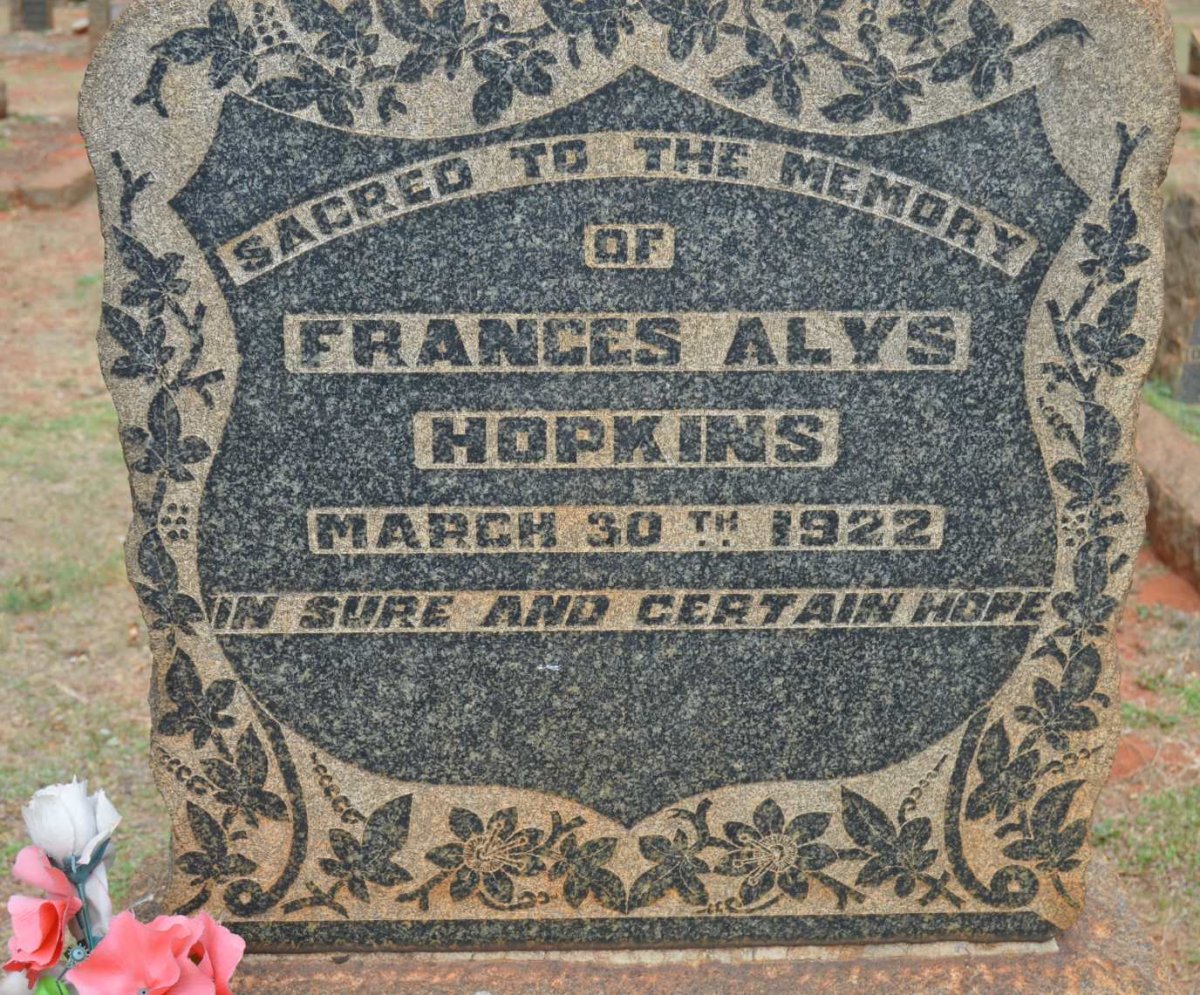 HOPKINS Frances Alys -1922