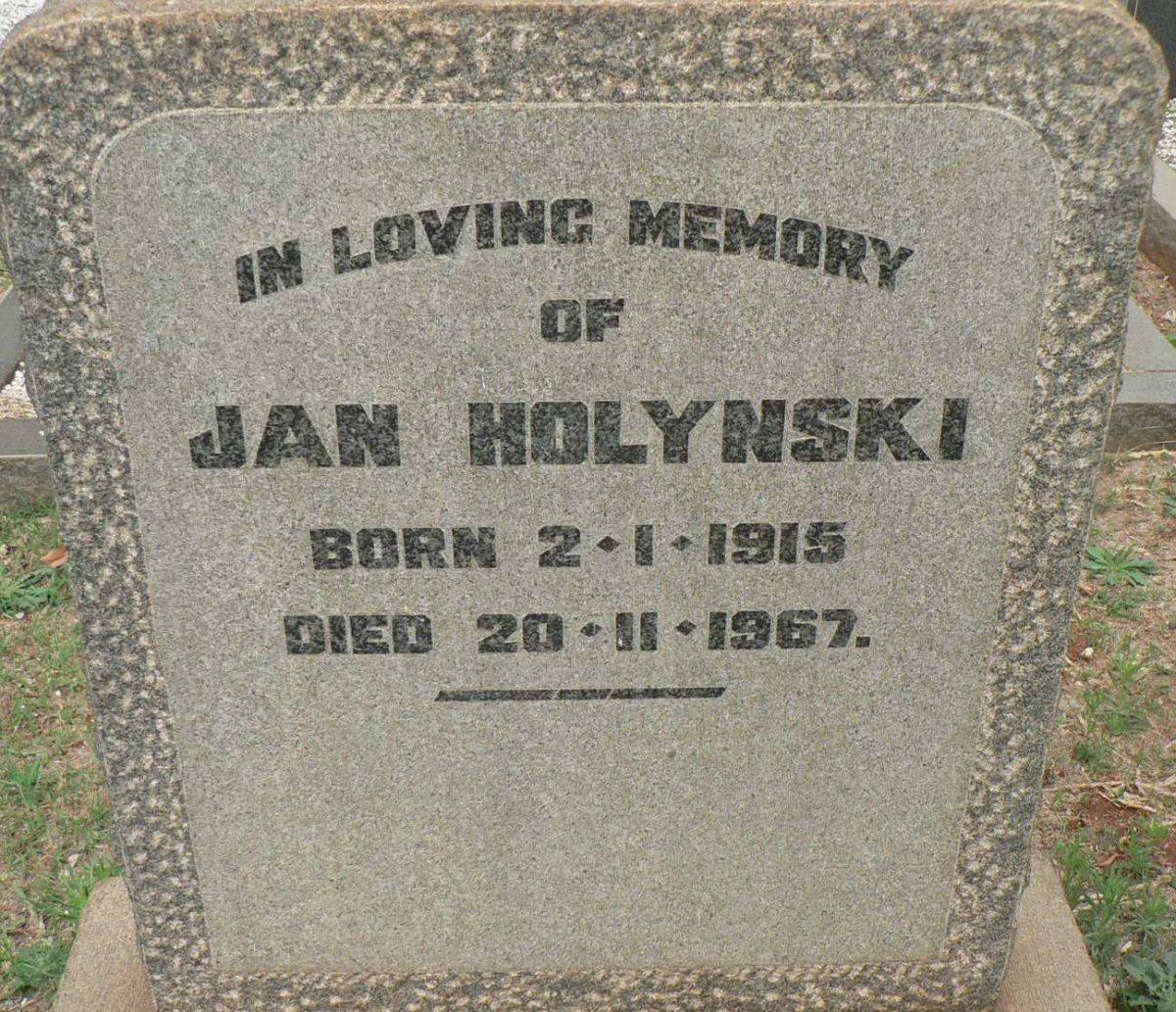 HOLYNSKI Jan 1915-1967