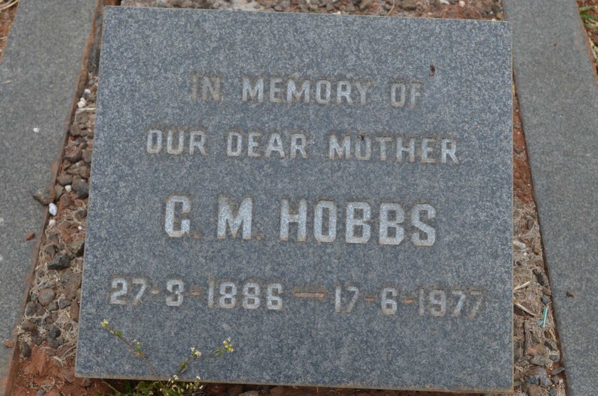 HOBBS G.M. 1886-1977
