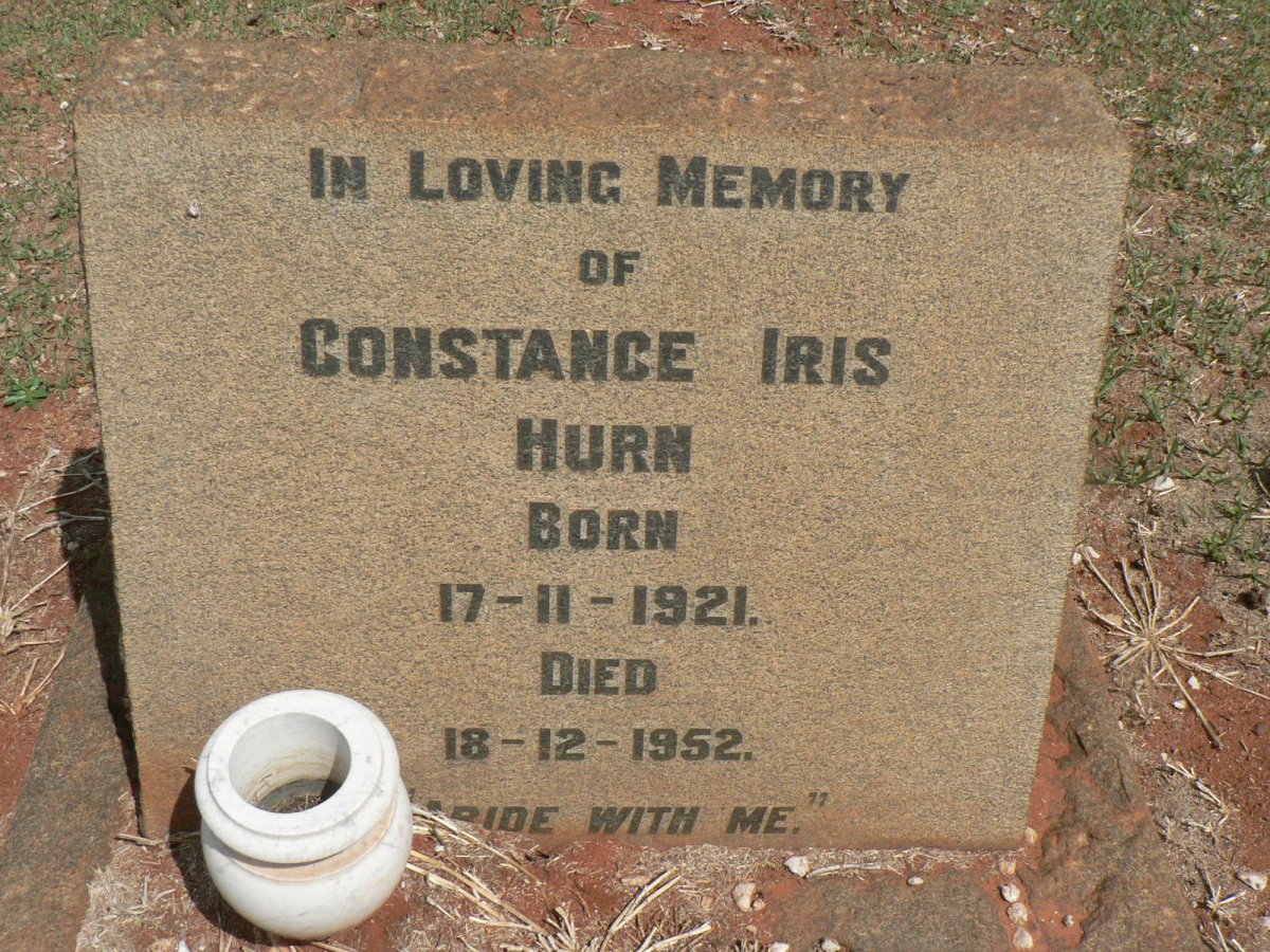 HURN Constance Iris 1921-1952