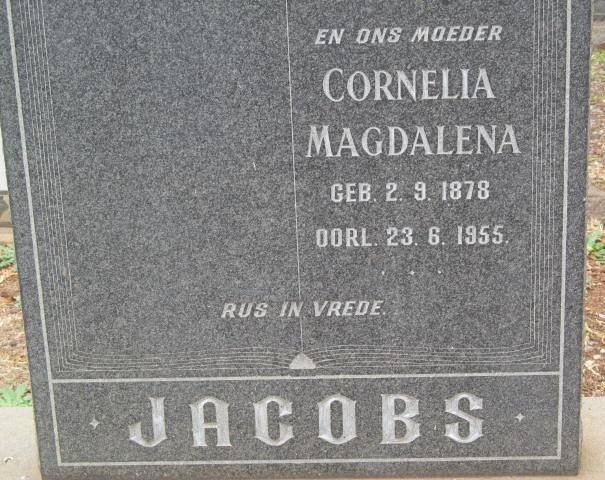 JACOBS Cornelia Magdalena 1878-1955