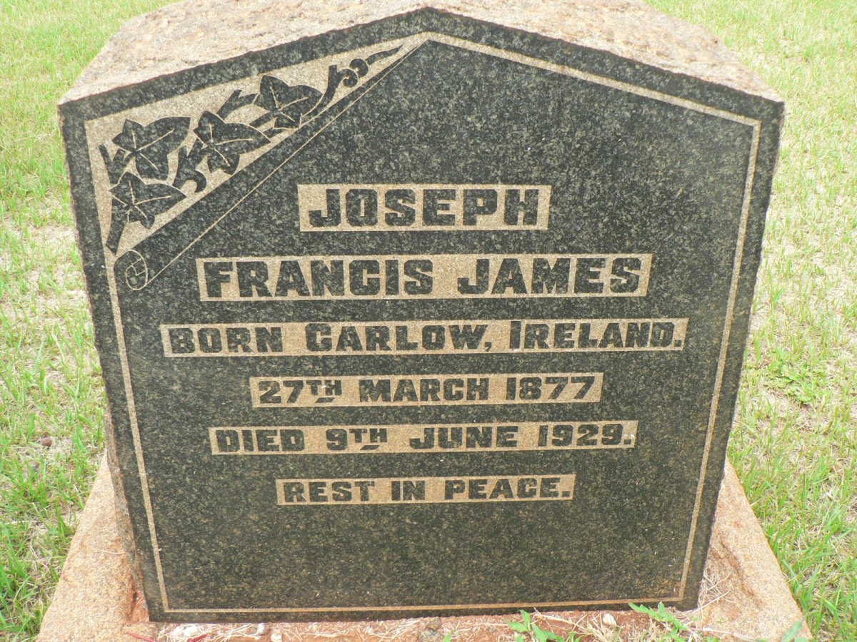 JAMES Joseph Francis 1877-1929