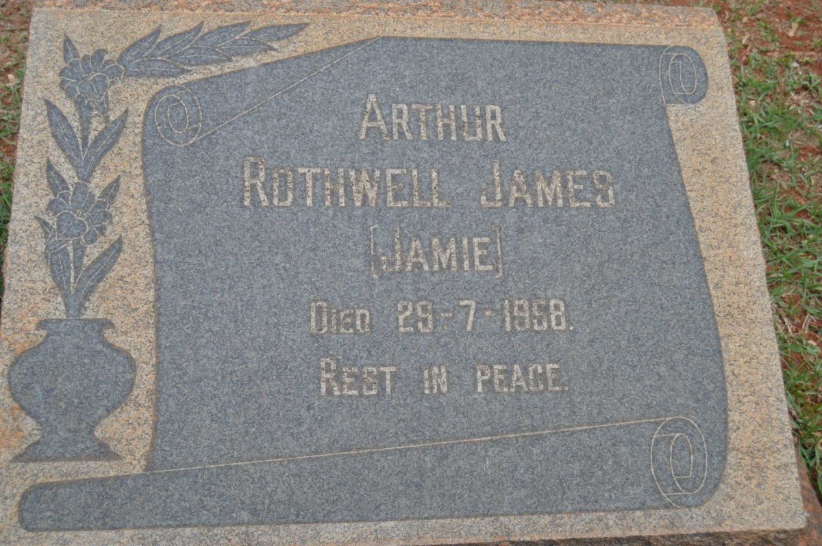 JAMES Arthur Rothwell -1958