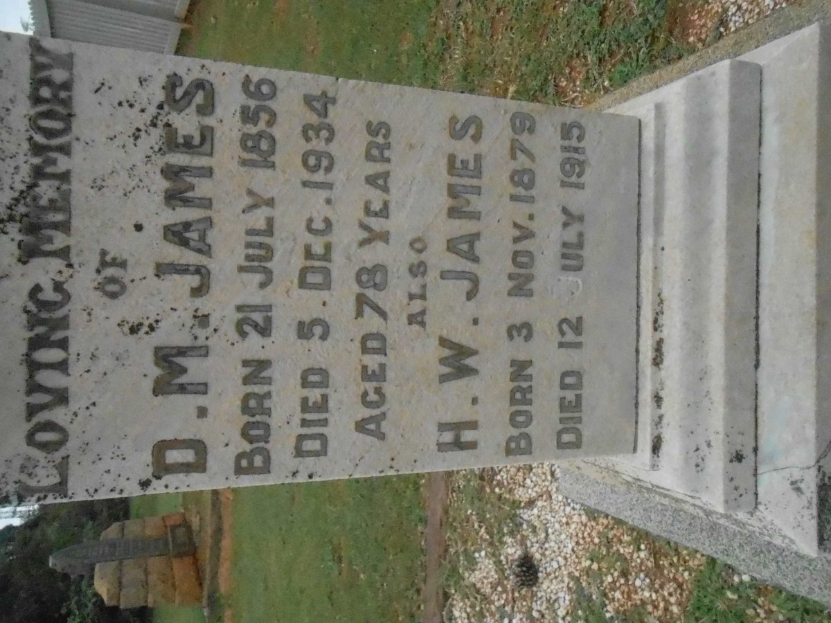 JAMES D.M. 1856-1934 :: JAMES H.W. 1879-1915