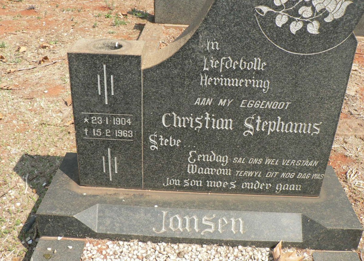 JANSEN Christian Stephanus 1904-1963