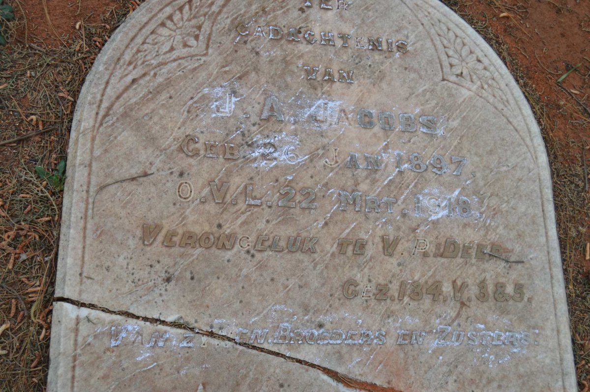 JACOBS J.A. 1897-1918