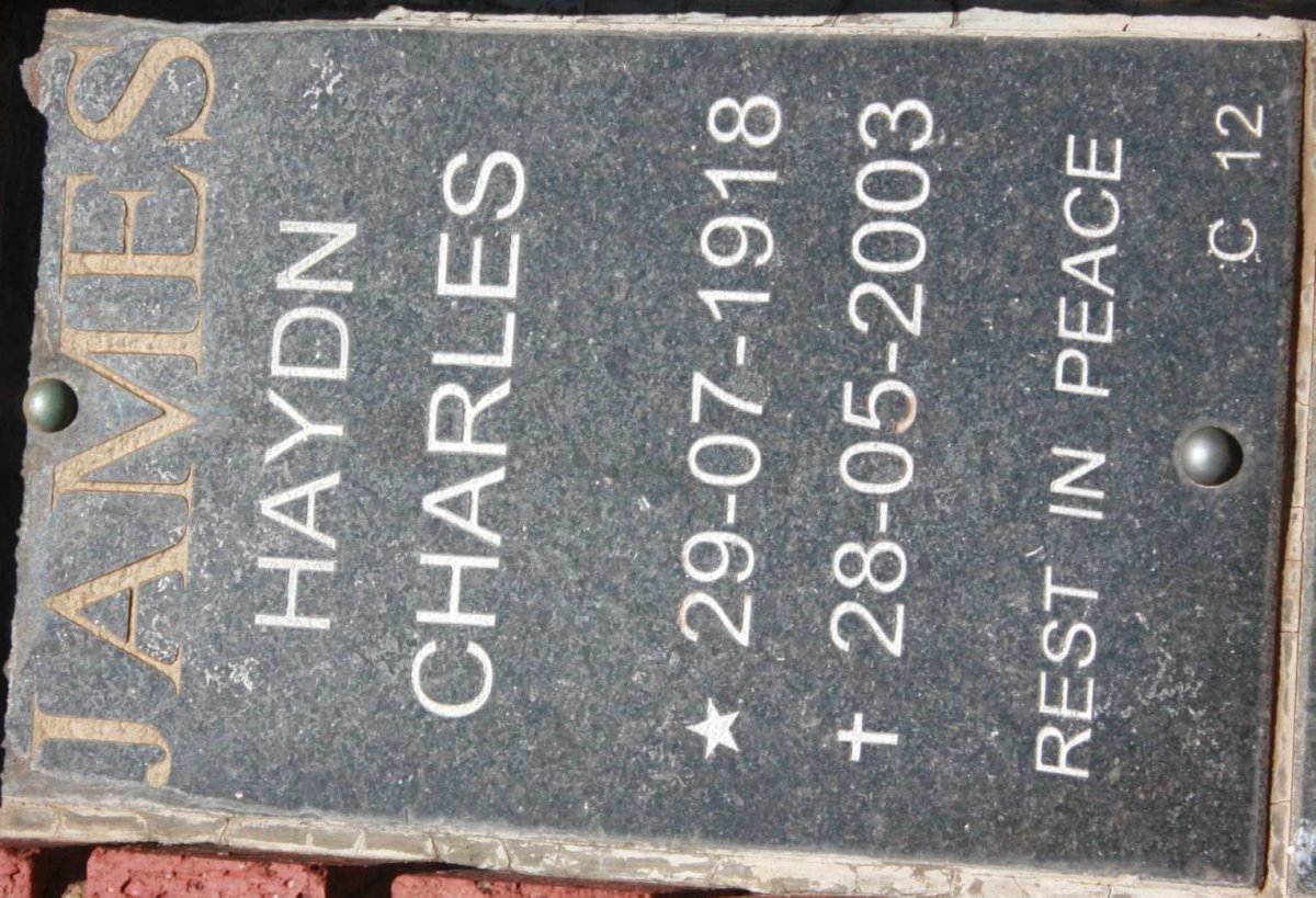 JAMES Haydn Charles 1918-2003