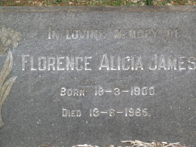 JAMES Florence Alicia 1900-1965