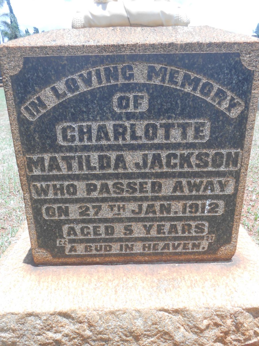 JACKSON Charlotte Matilda -1912