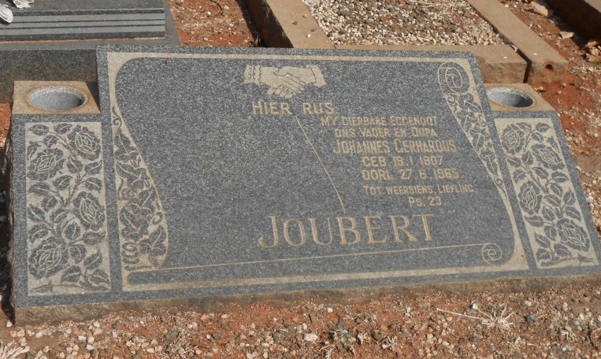 JOUBERT Johannes Gerhardus 1907-1965