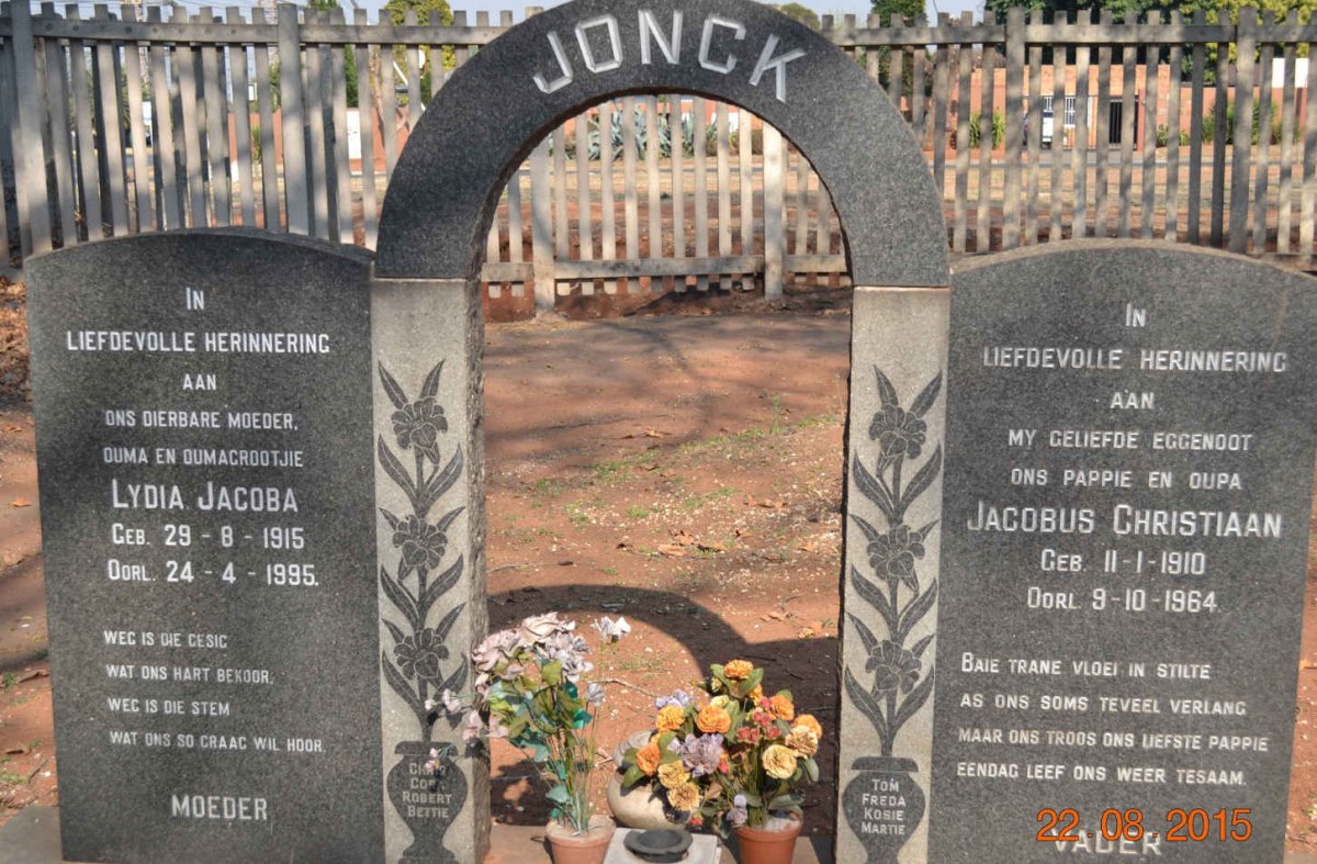 JONCK Jacobus Christiaan 1910-1964 &amp; Lydia Jacoba 1915-1995