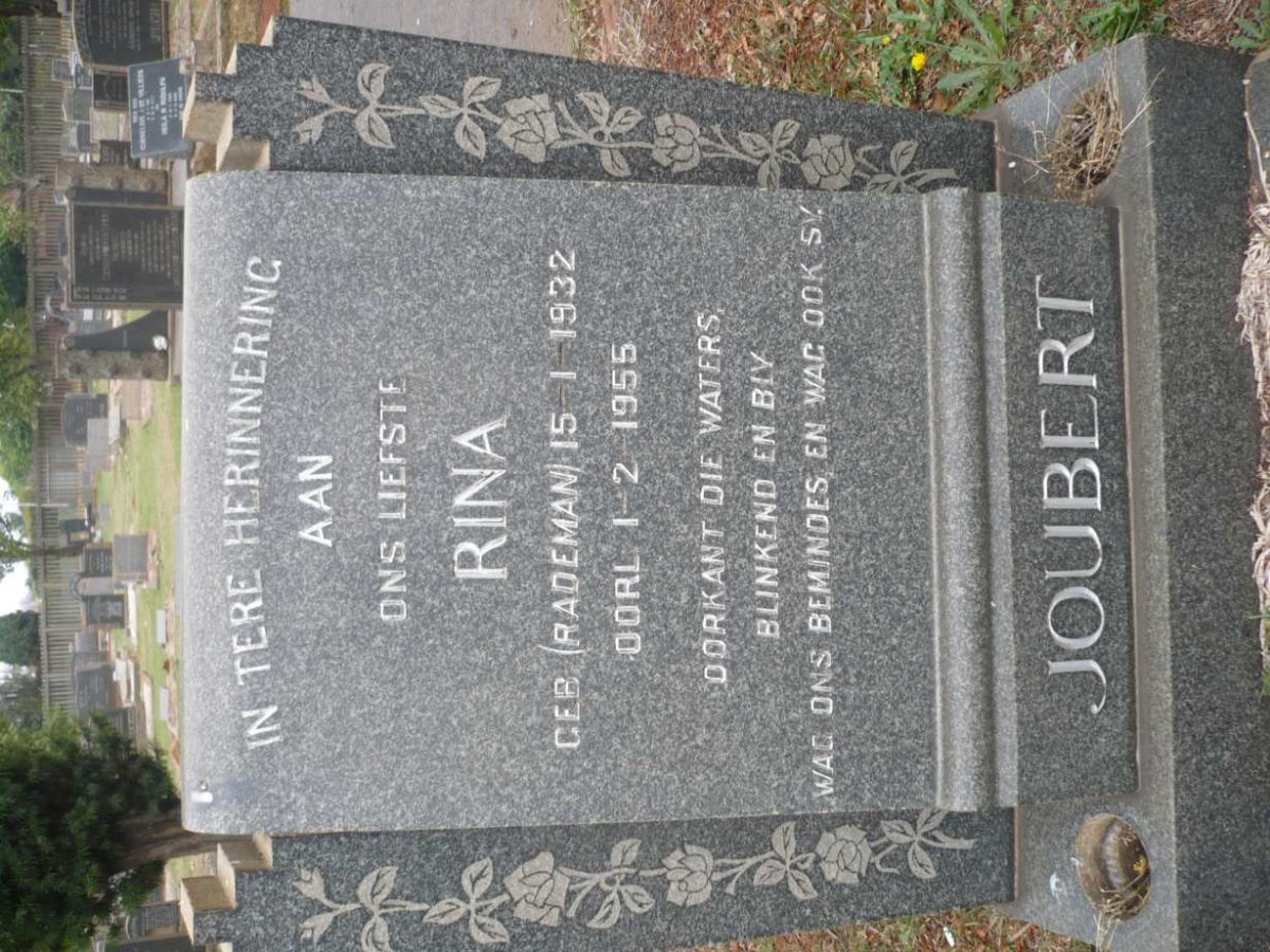 JOUBERT Rina nee RADEMAN 1932-1955