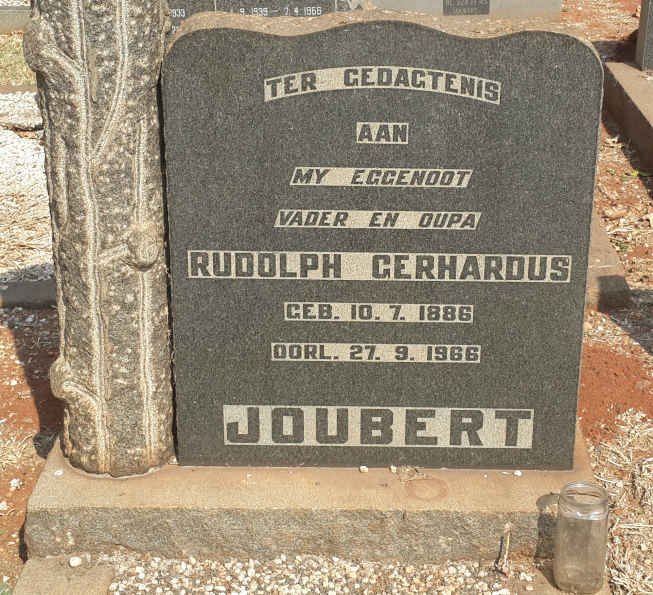 JOUBERT Rudolph Gerhardus 1886-1966