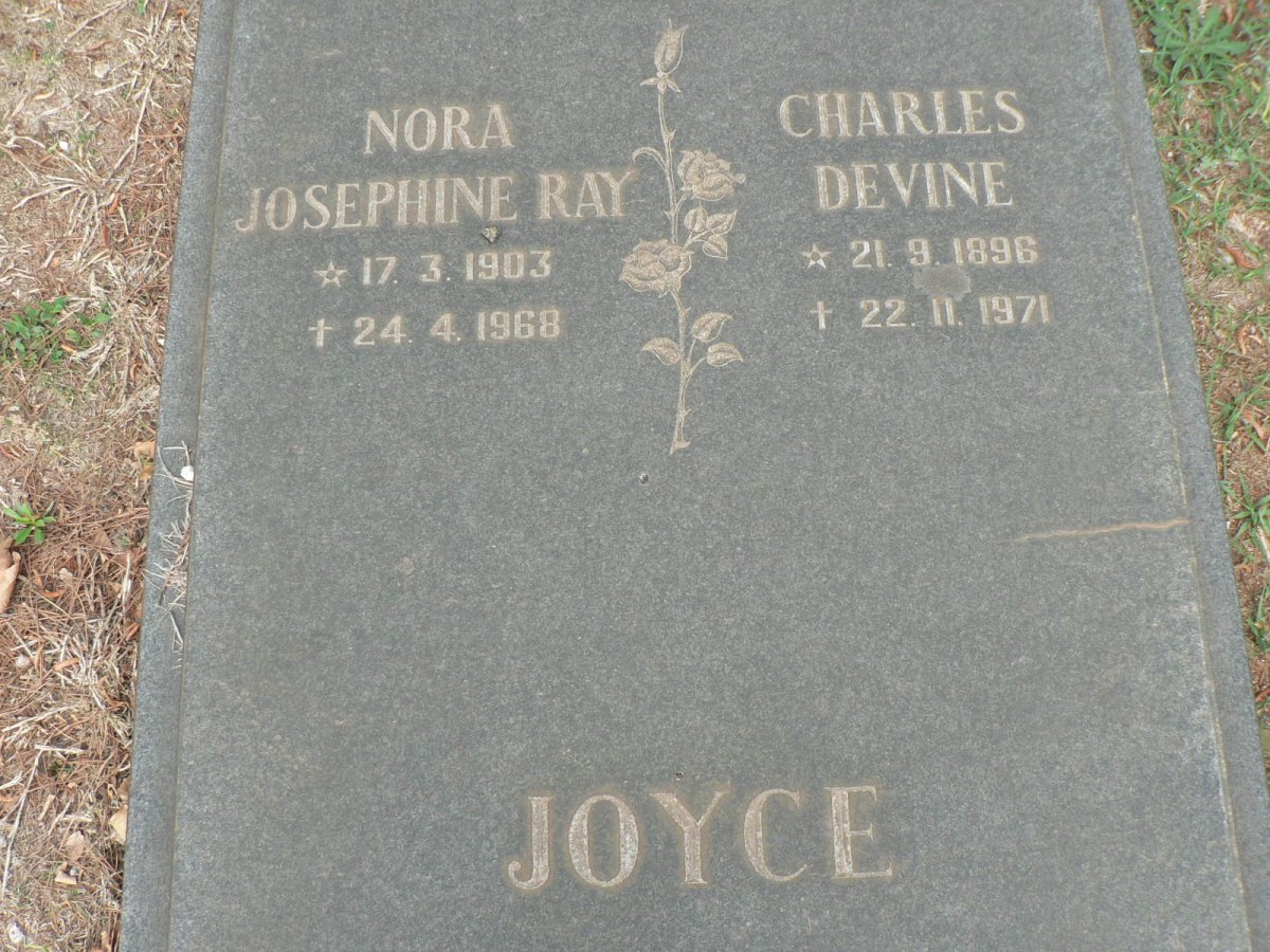 JOYCE Charles Devine 1896-1971 &amp; Nora Josephine Ray 1903-1968