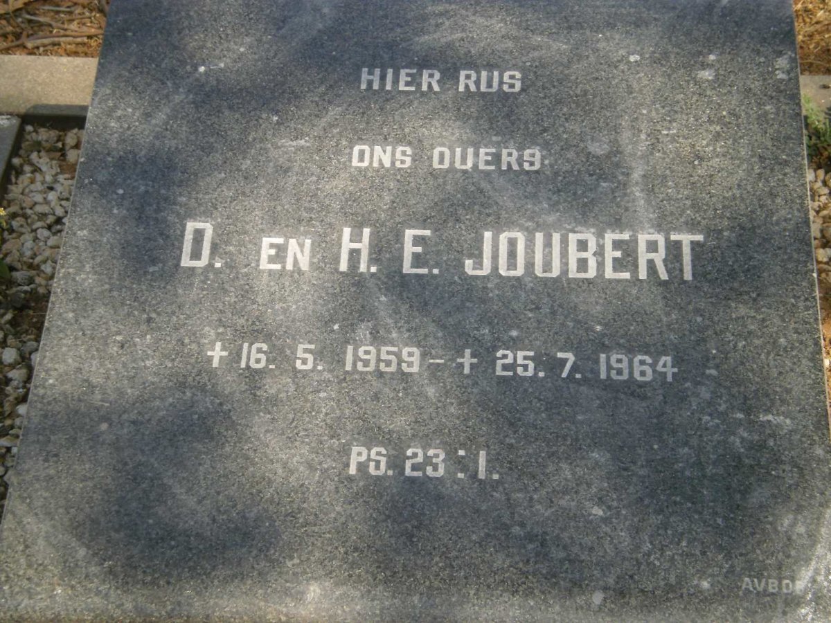JOUBERT D. &amp; H.E. 1959-1964