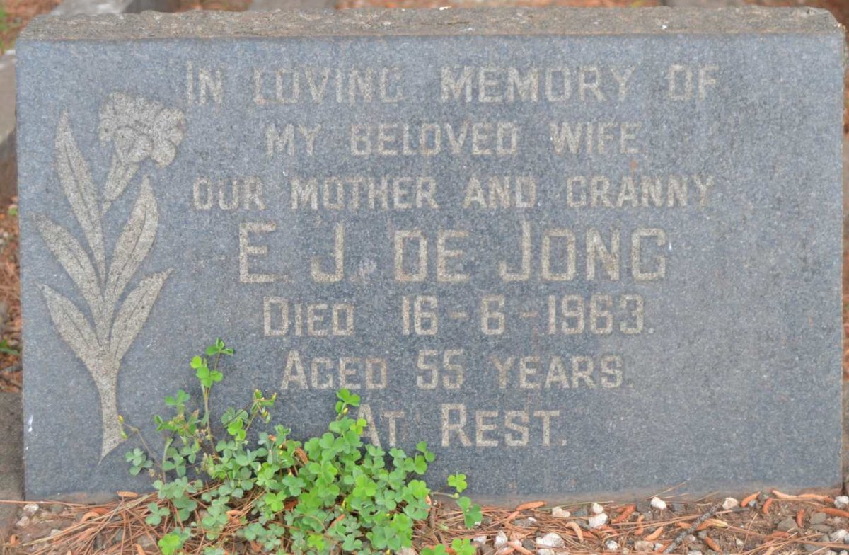 JONG E.J., de -1963