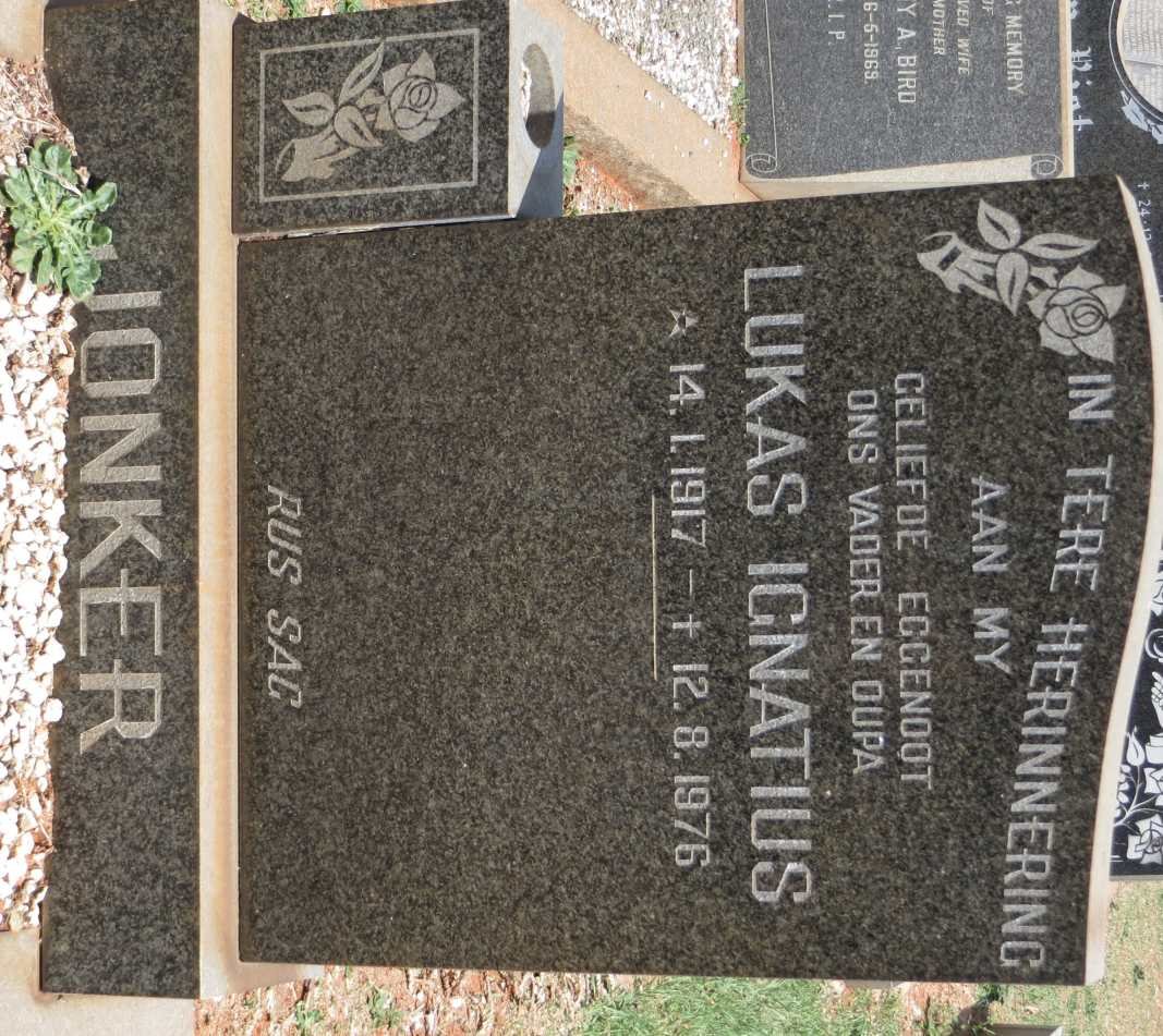 JONKER Lukas Ignatius 1917-1976