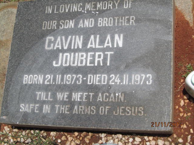 JOUBERT Gavin Alan 1973-1973