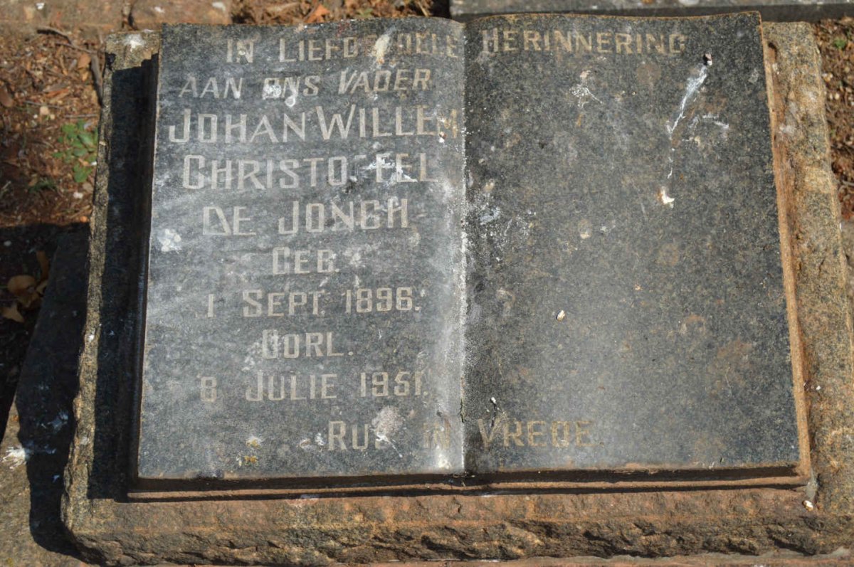 JONGH Johan Willem Christoffel, de 1896-1951