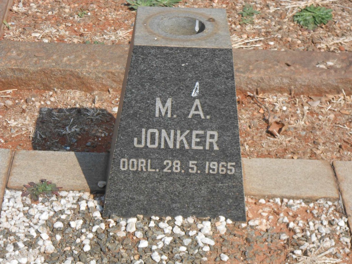 JONKER M.A. -1965