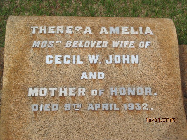 JOHN Theresa Amelia -1932