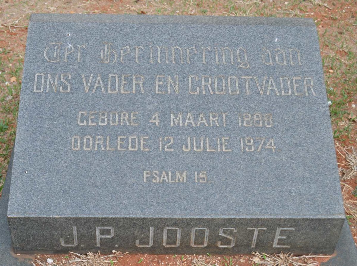 JOOSTE J.P. 1888-1974