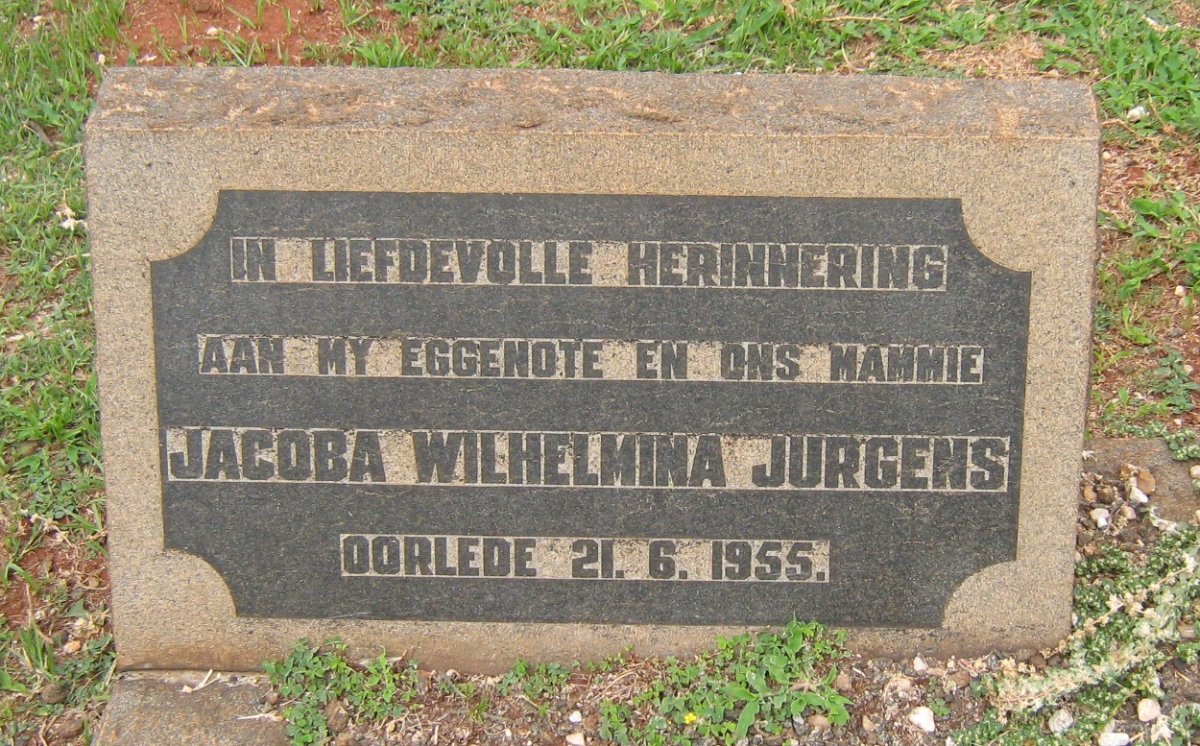 JURGENS Jacoba Wilhelmina -1955