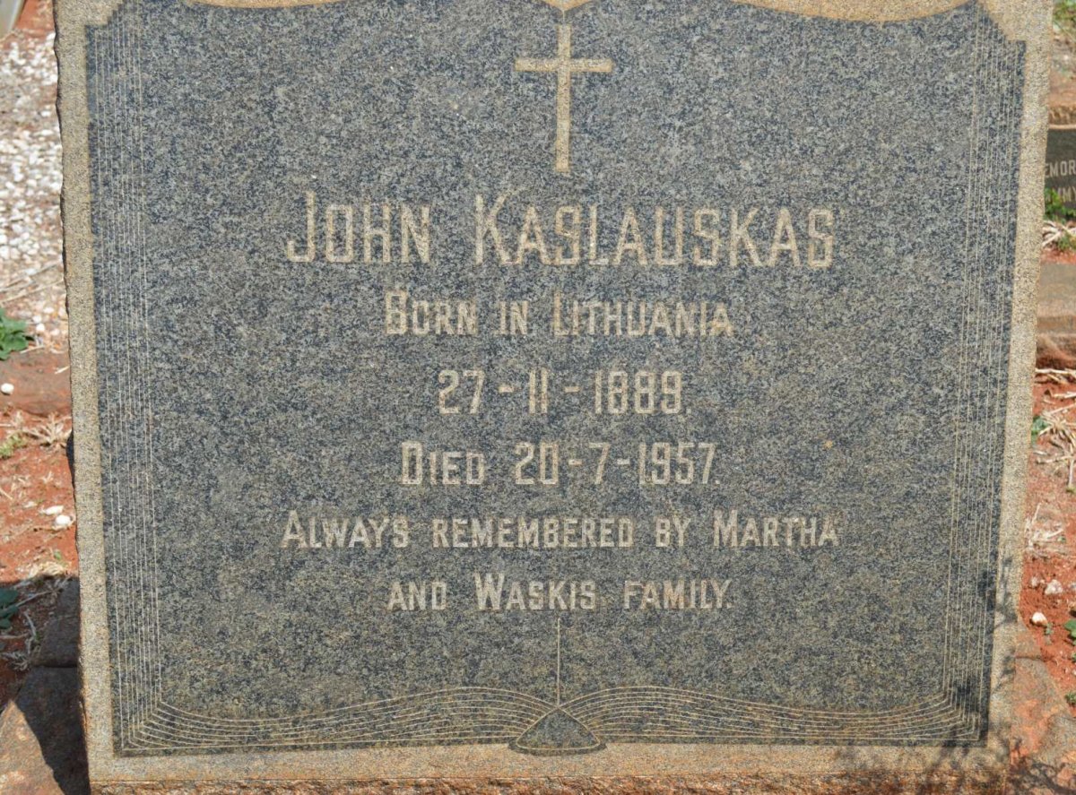 KASLAUSKAS John 1889-1957