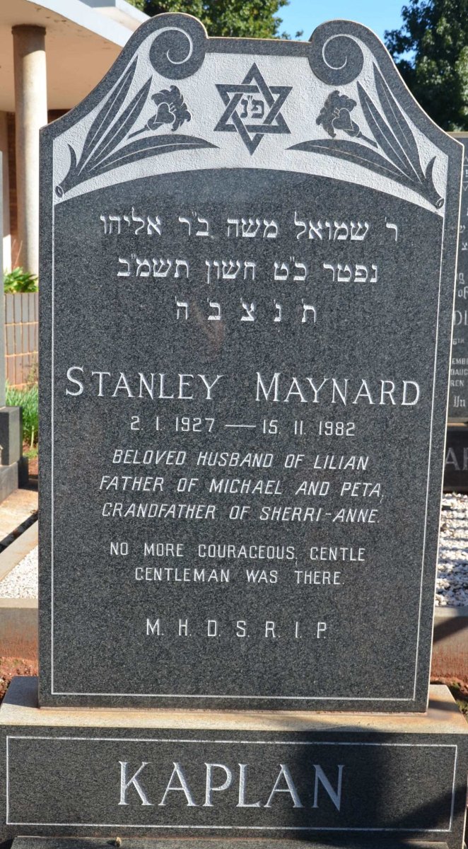 KAPLAN Stanley Maynard -1982