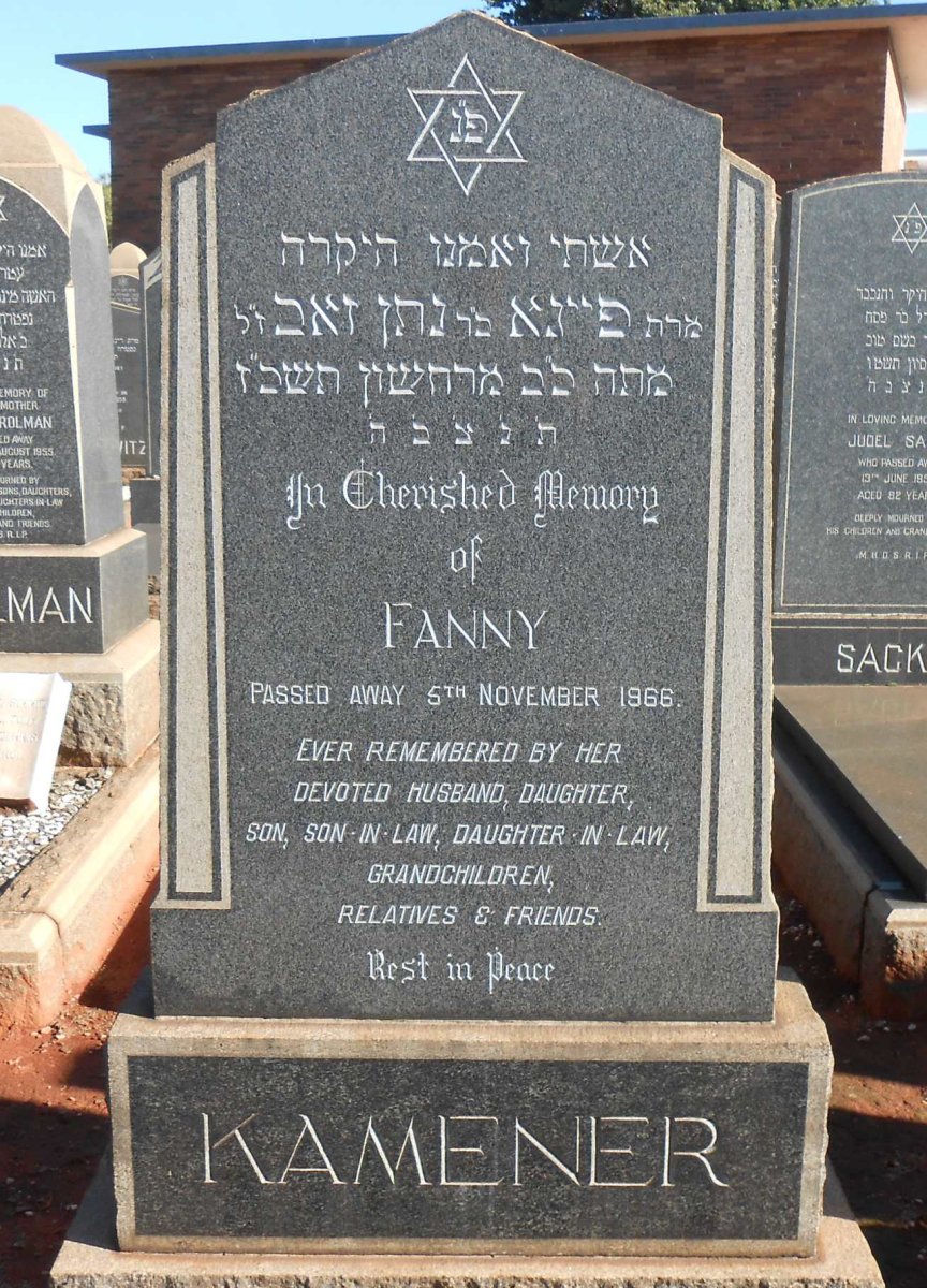 KAMENER Fanny -1966