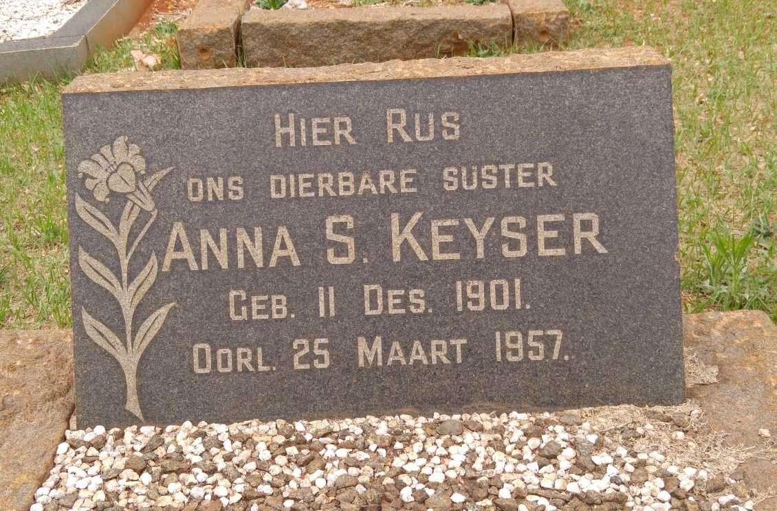 KEYSER Anna S. 1901-1957