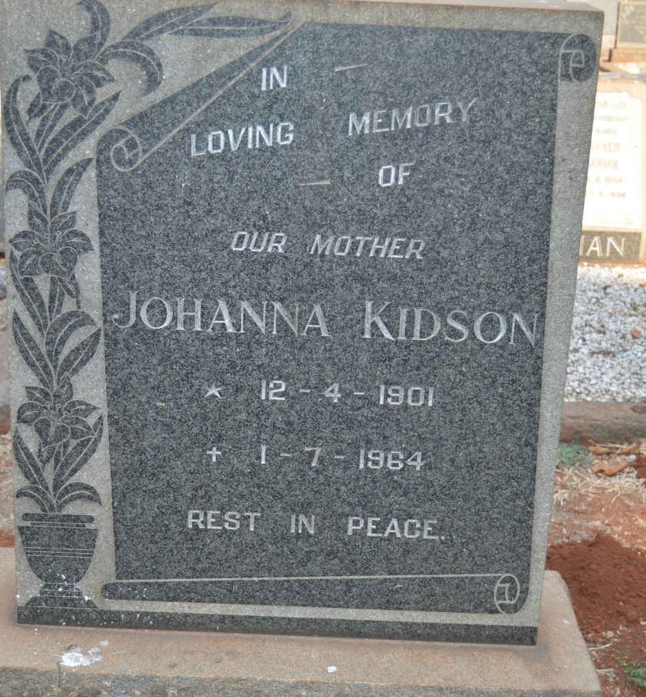 KIDSON Johanna 1901-1964