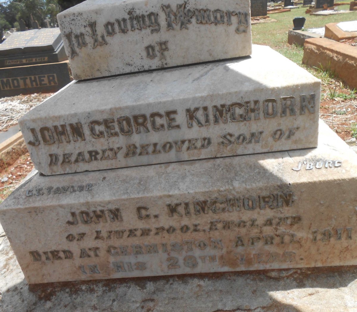 KINGHORN John George -1911