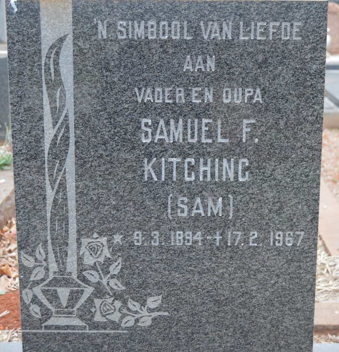 KITCHING Samuel F. 1894-1967