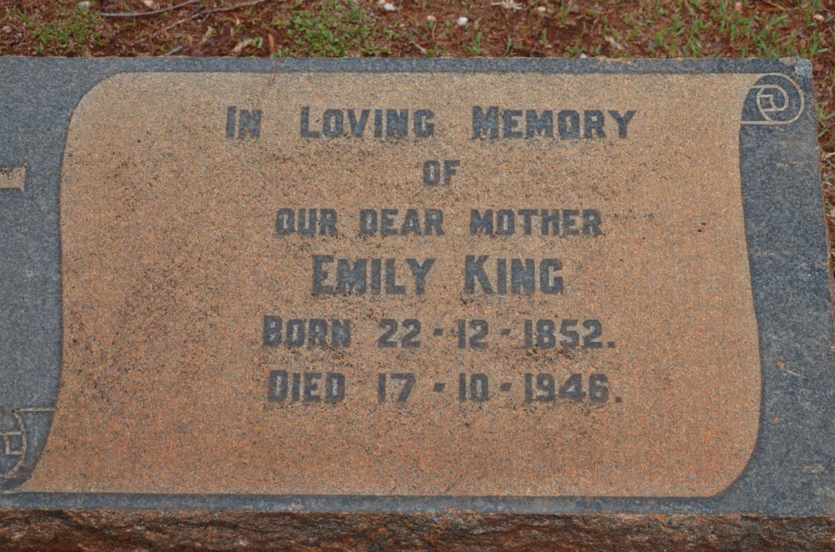KING Emily 1852-1946