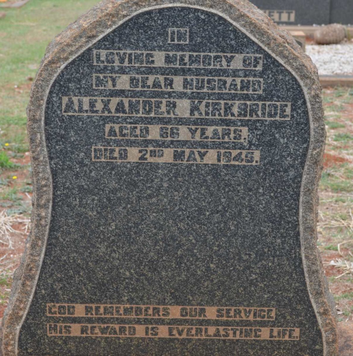 KIRKBRIDE Alexander -1945