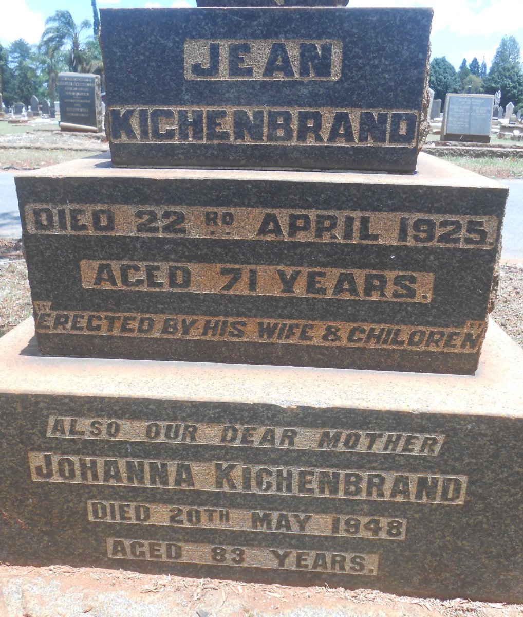 KICHENBRAND Jean -1925 &amp; Johanna -1948